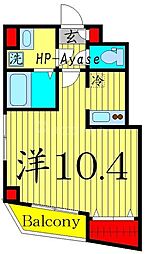 AileAYASE ワンルームの間取図画像