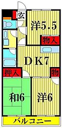 ドミ・ボヌール 3DKの間取図画像