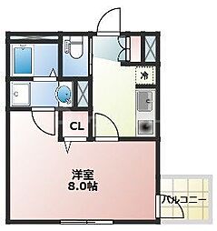 仮称)足立区六町2丁目共同住宅 1Kの間取図画像