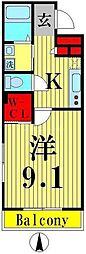 ポラリス綾瀬 1Kの間取図画像