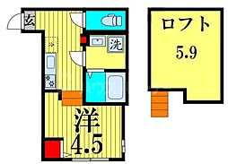 LOFT AOI 1Kの間取図画像