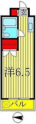 エレガンス綾瀬フィフス ワンルームの間取図画像