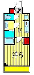 AZESTアオト 1Kの間取図画像