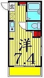 ソレイユ高砂 ワンルームの間取図画像