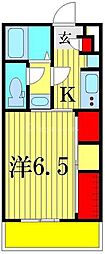 リブリ・白鳥 1Kの間取図画像