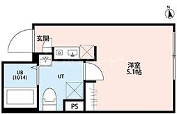 Forest Court 亀有4丁目 ワンルームの間取図画像