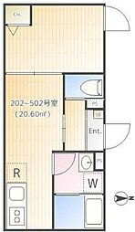 HWHILLS.綾瀬 1DKの間取図画像