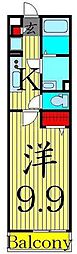 リブリ・サントノーレ 1Kの間取図画像