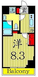 アーバンパーク綾瀬3 1Kの間取図画像