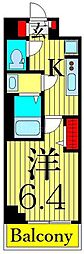 AZEST立石2 1Kの間取図画像