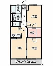 ハイムソレイユA 2LDKの間取図画像