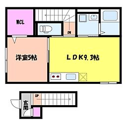 リュクス摩耶 1LDKの間取図画像