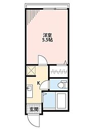 京成本線 新三河島駅 徒歩4分の賃貸アパート 1階1Kの間取り