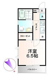 ピアコートTM田端 1Kの間取図画像