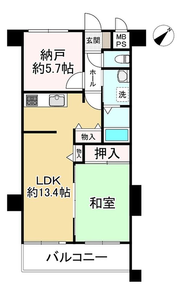コスモ須磨板宿(1SLDK) 3階の間取り