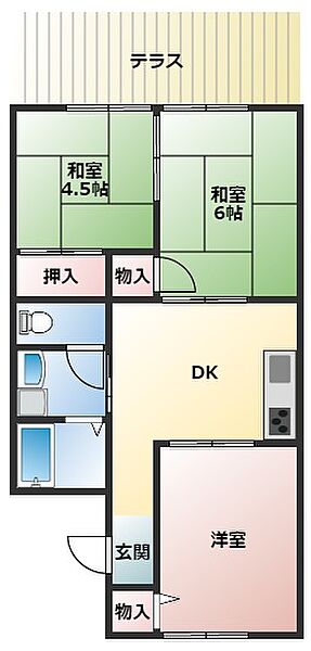 エル内原 103｜和歌山県和歌山市内原(賃貸アパート3DK・1階・49.69㎡)の写真 その2