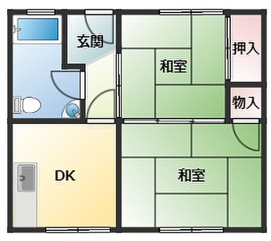 メゾンベル名高 16｜和歌山県海南市名高(賃貸マンション2DK・2階・34.60㎡)の写真 その2