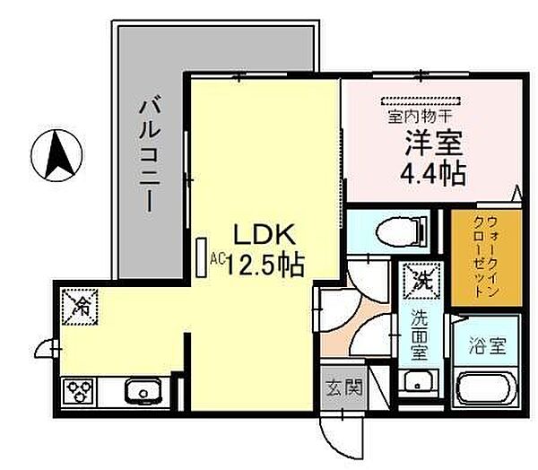 D-room宇須　輝 207｜和歌山県和歌山市宇須2丁目(賃貸アパート1LDK・2階・40.90㎡)の写真 その2