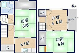 本町2-26戸建貸家 1階3Kの間取り