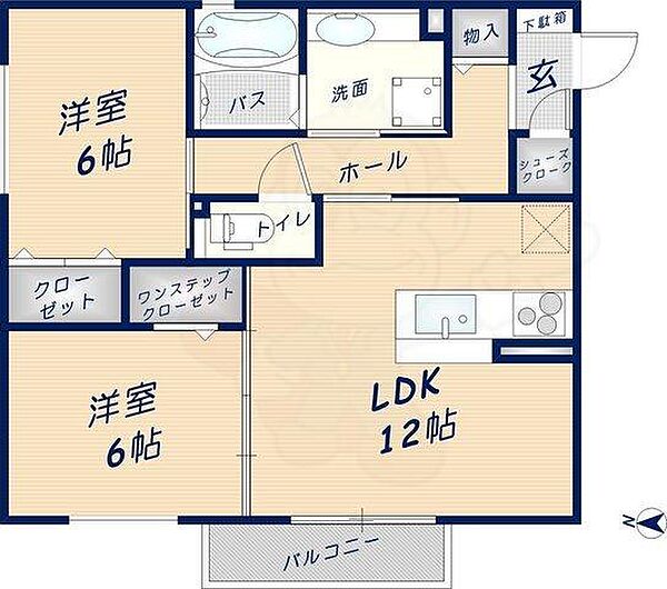 大阪府東大阪市吉田４丁目(賃貸アパート1SLDK・1階・52.85㎡)の写真 その2