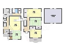 五条町戸建 2階4LDKの間取り