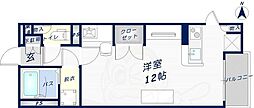 レオネクストウッド ワンルームの間取図画像