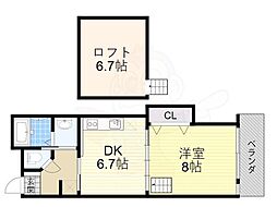 BRANC VERT（ブランヴェール） 3階1DKの間取り