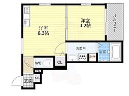 Muses花園本町 1LDKの間取図画像