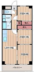 サンプラザ新石切 3LDKの間取図画像