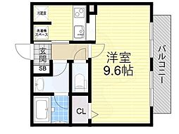 イーグルコート ワンルームの間取図画像