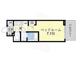 Cion Osaka East Gate 1Kの間取図画像