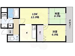 キャッスル水走 2LDKの間取図画像