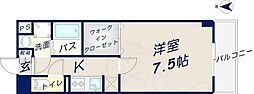 ピアチェーレC棟 1Kの間取図画像