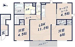 ノールヴィラージュan 2SLDKの間取図画像