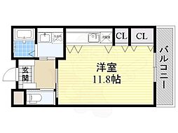 ガーデンサイドゆうゆう 1Kの間取図画像