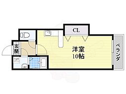 ピスケス花園 ワンルームの間取図画像