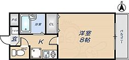 パインビレッジ花園 1Kの間取図画像