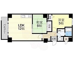 グランミッシェル 2LDKの間取図画像