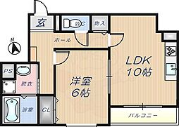 エミーユ2 1LDKの間取図画像