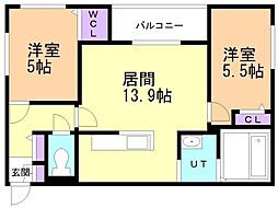 間取図画像 2LDK