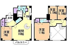 アーティストハウス裏参道 4階4LDKの間取り