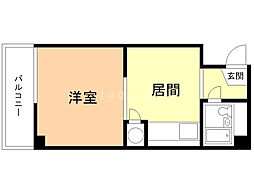 ライオンズマンション中島公園 408 4階1DKの間取り