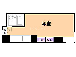 カサ・ウィスタリア ワンルームの間取図画像