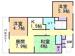 間取図画像 3LDK