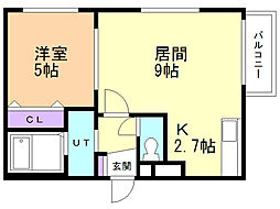 ＲＳ4−5 3階1LDKの間取り