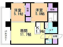 間取図画像 2LDK