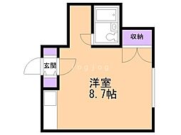 プレイス円山 ワンルームの間取図画像