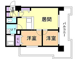 ＵＵＲコート札幌北三条 3階2LDKの間取り