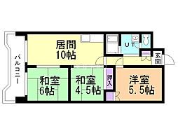 條野ビル 3LDKの間取図画像