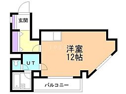 フォーシーンＢＬＤ 4階ワンルームの間取り